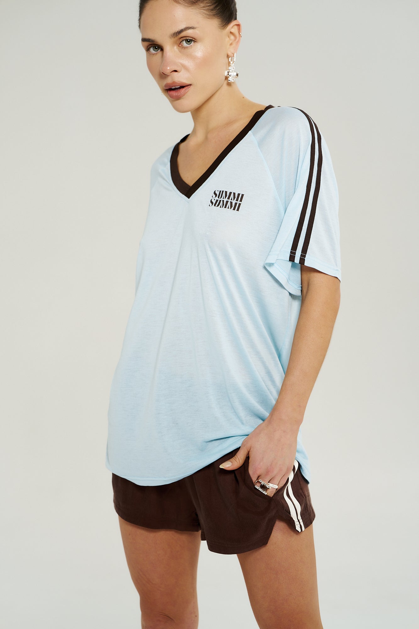 V Neck Jersey Tee