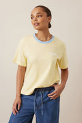 Stevie Slouchy Tee - New Butter/Heritage Logo