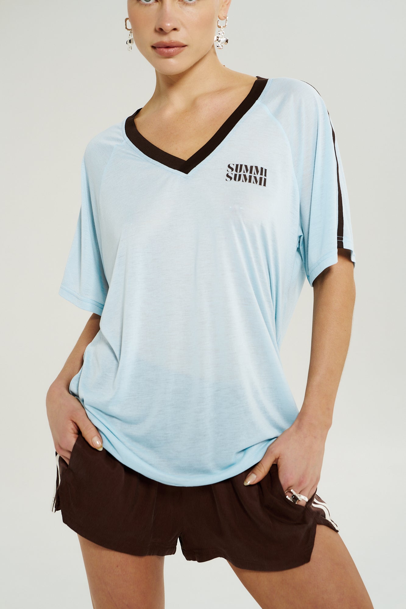 V Neck Jersey Tee
