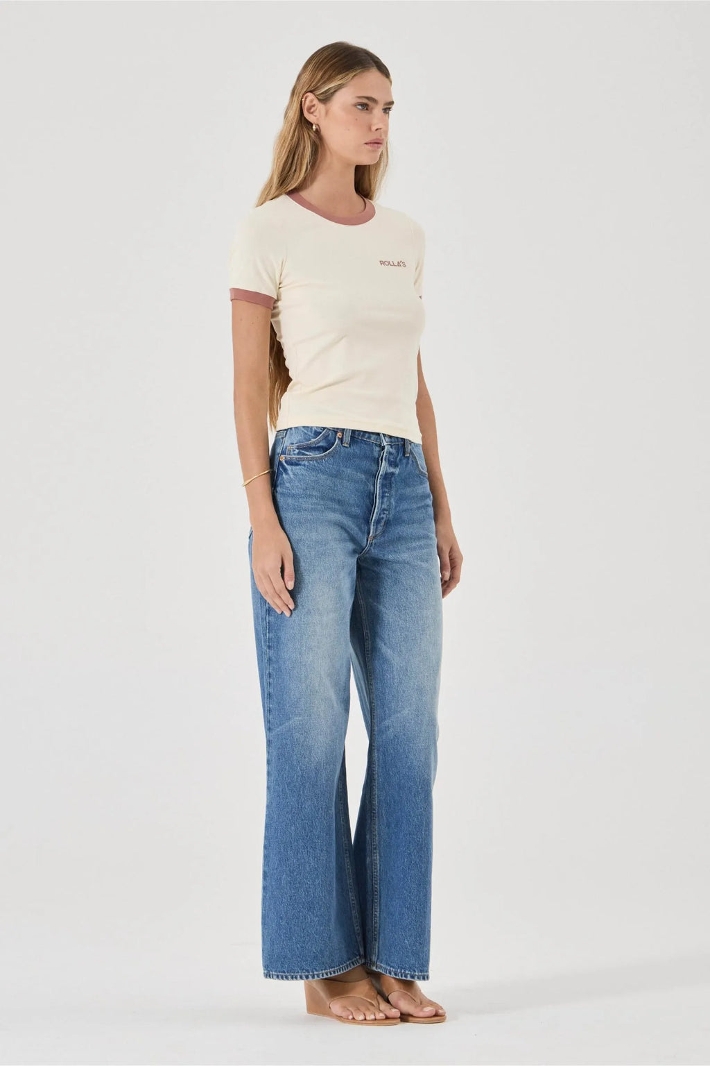 Classic Ringer Tee - Cream