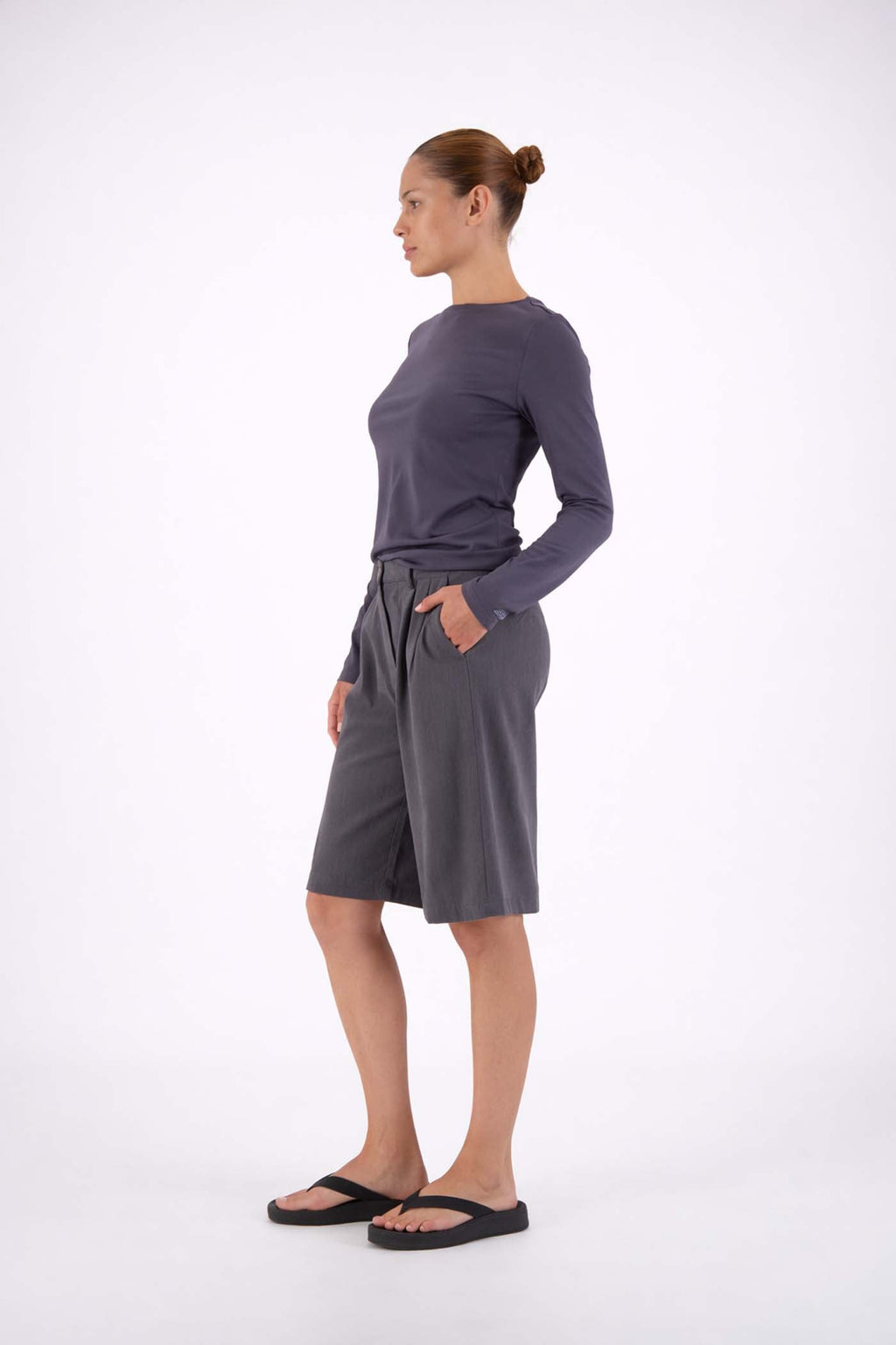 Estelle Bermuda Shorts Steel - Grey