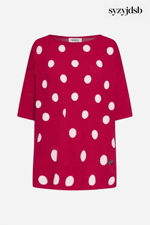 a pois in viscosa MAGENTA - MAGLIA