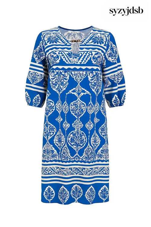 Abito midi con manica 3/4 - Blu Royal / 41 (50 IT) - ABITO