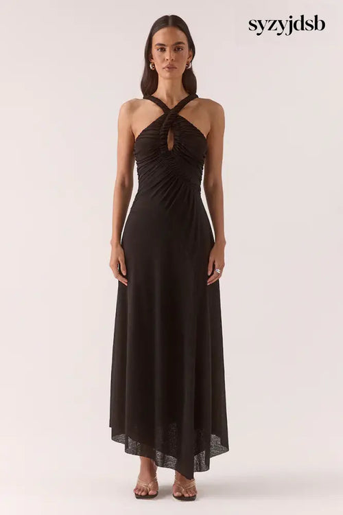 Alora Midi Dress - Black / XS - Dress