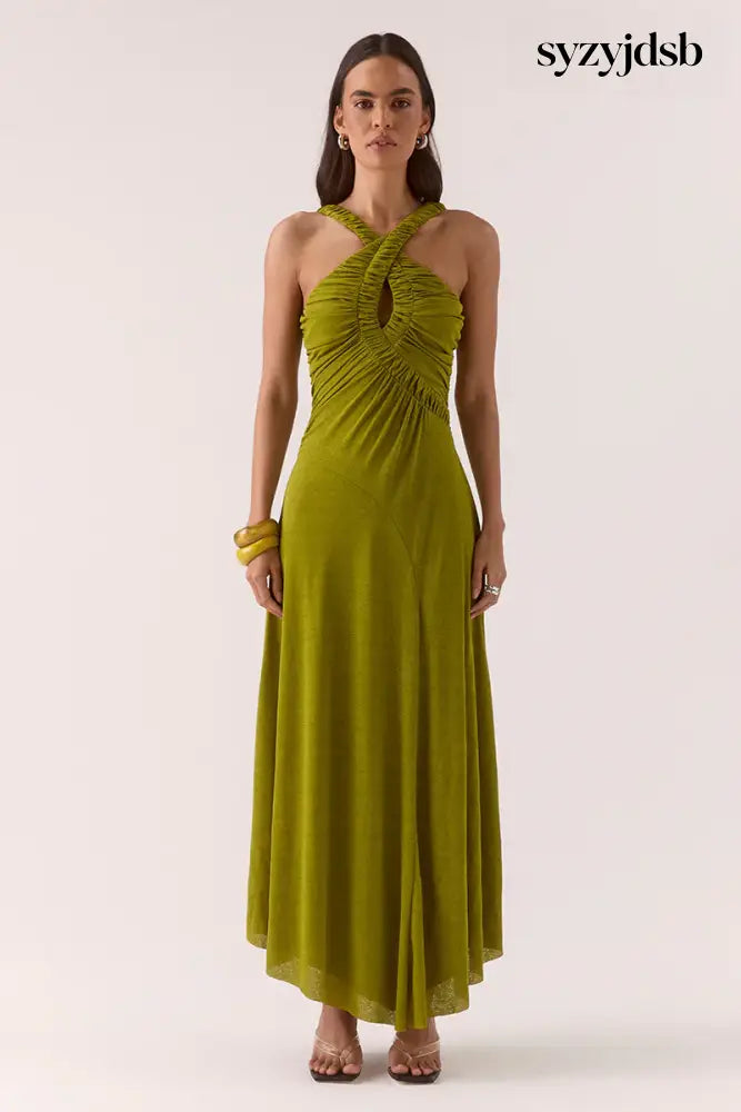 Alora Midi Dress - Verde / XS - Dress