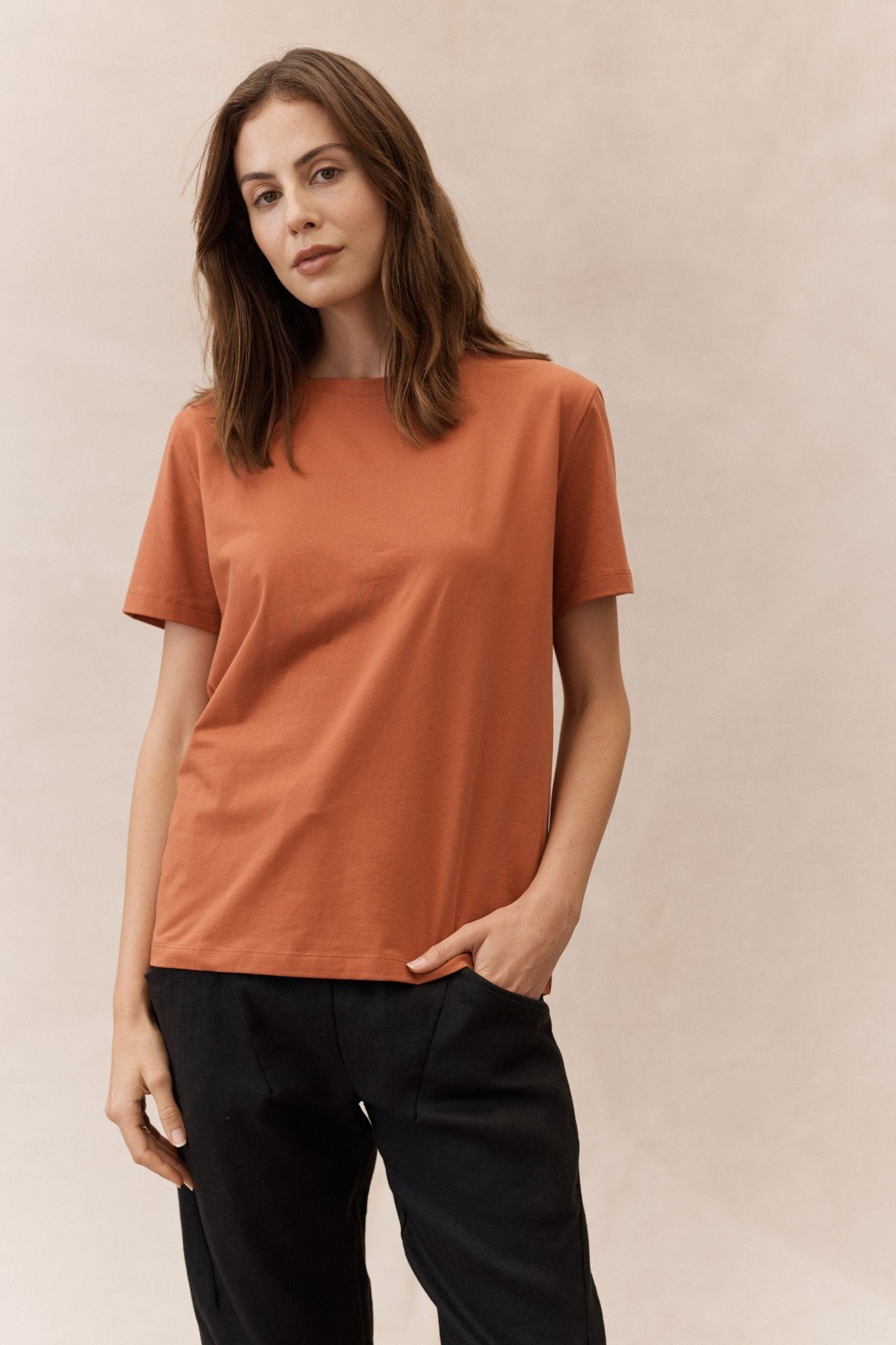 Athens Tee - Burnt Orange