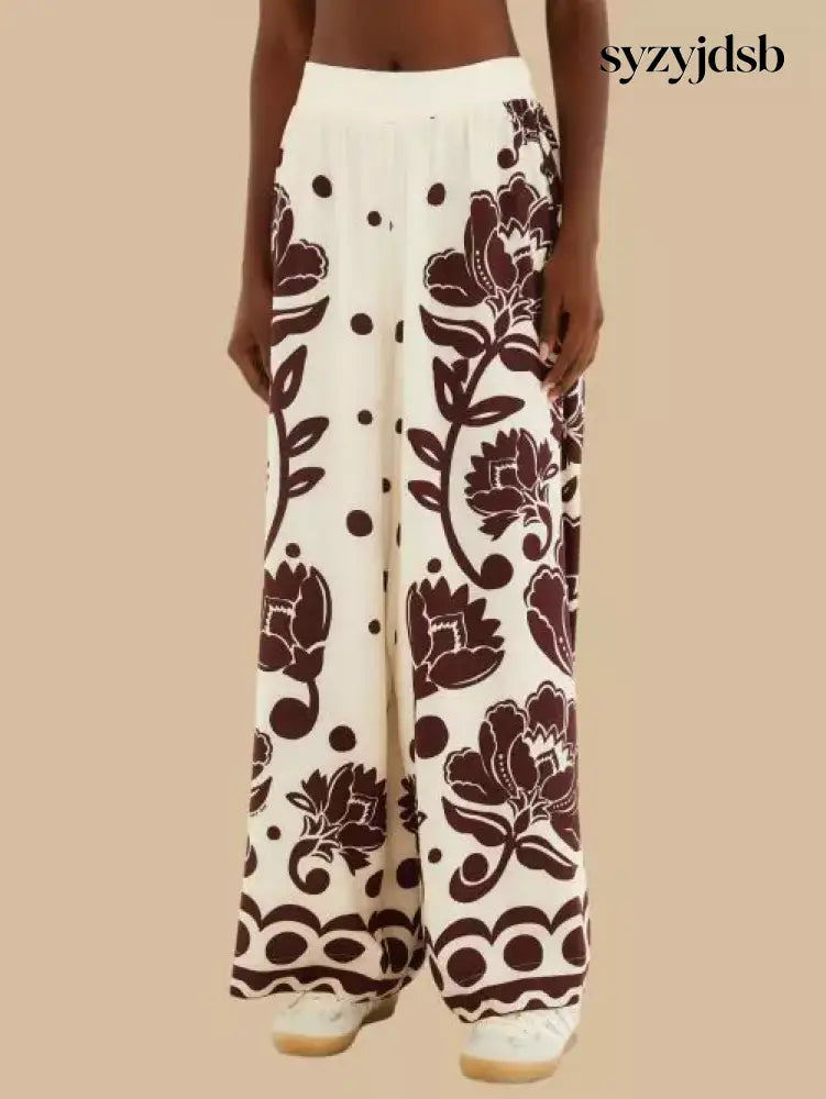 CALCA PANTALONA FLORAL ARABESQUE - Pant