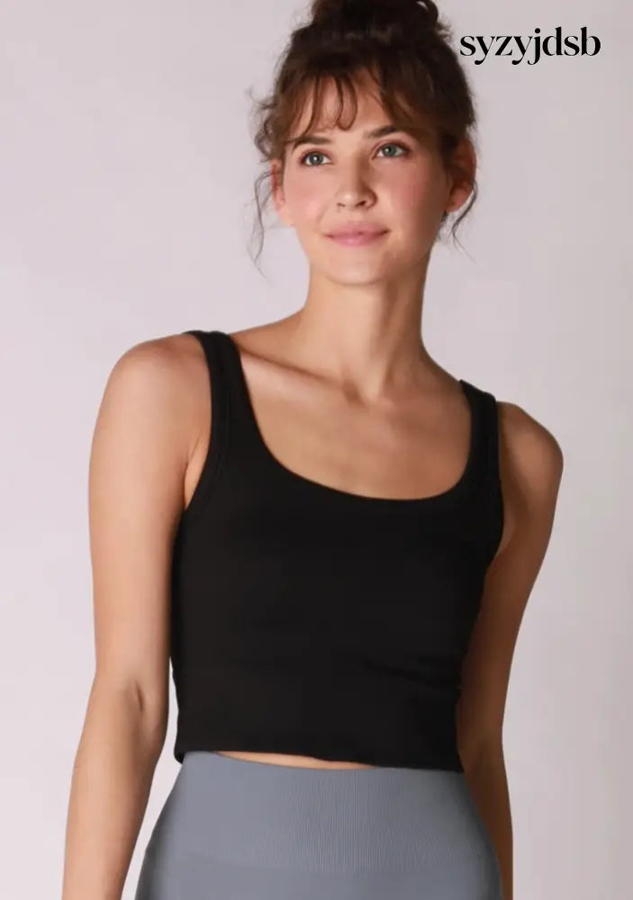Chevron Ribbed Crop Top - Top