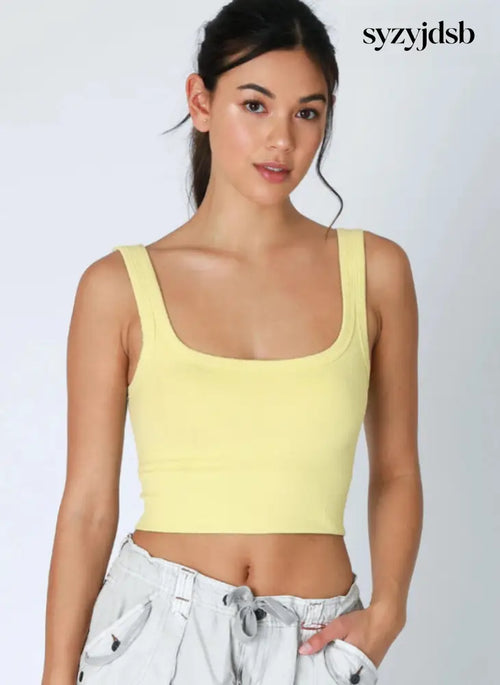 Chevron Ribbed Crop Top - Top