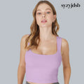 CLEAN LINE SQUARE NECK TOP - ORCHID PETAL / ONE SIZE - Top