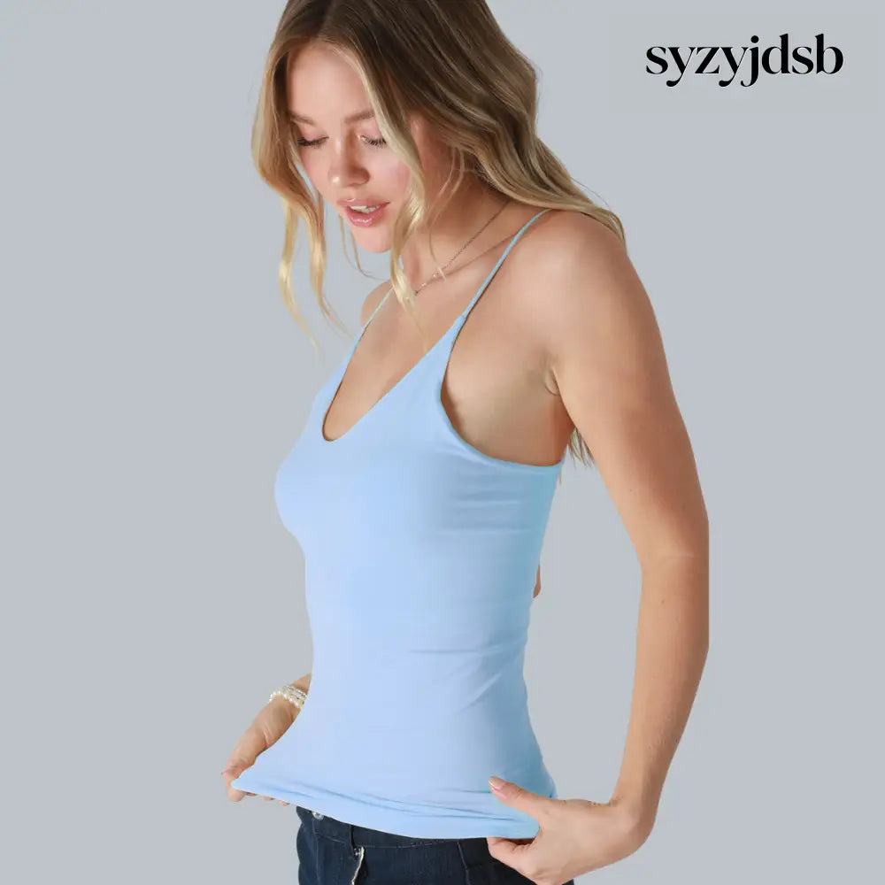 CLEAN LINE V NECK CAMI TOP - Top