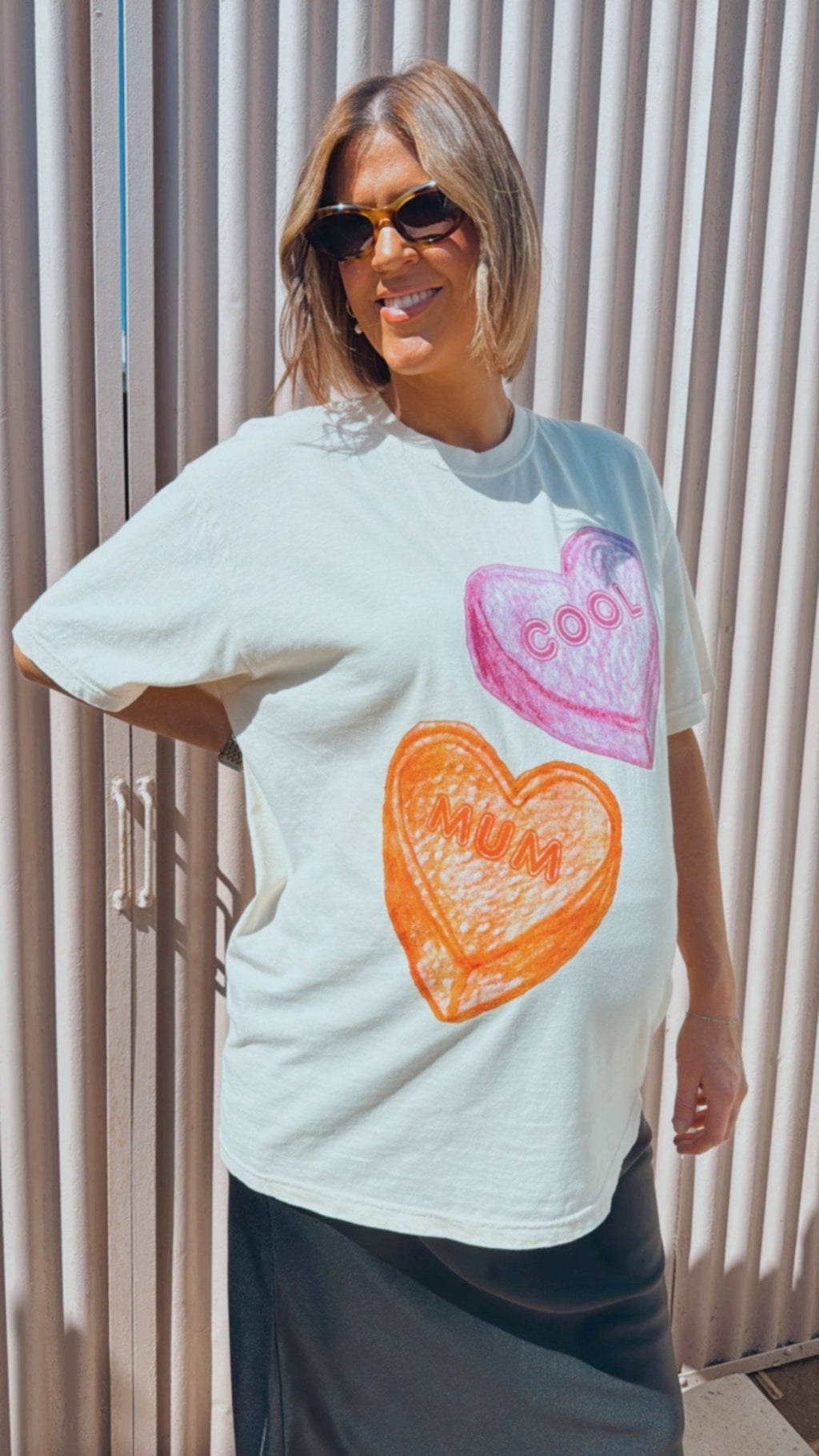 Cool Mum Regular Full Length T-Shirt - Ivory