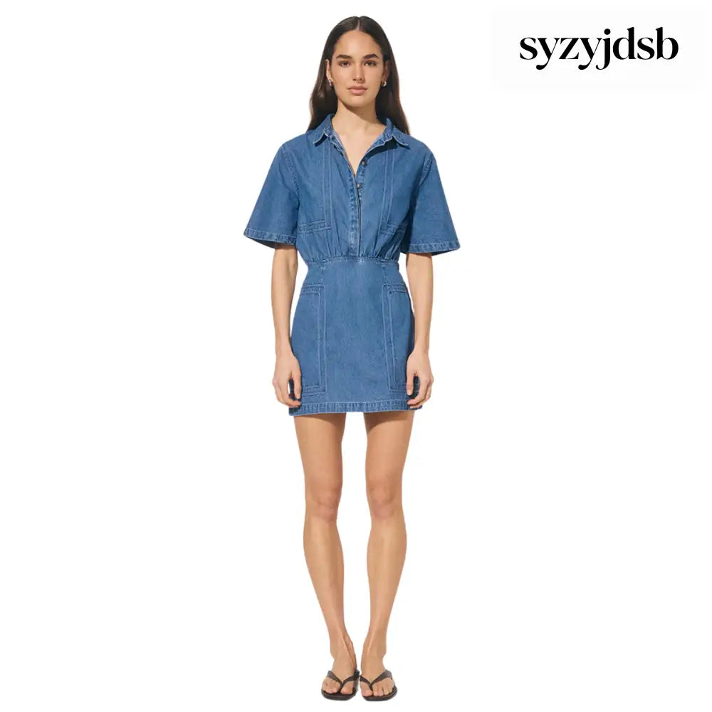 INDIGO DENIM MINI DRESS - Dress