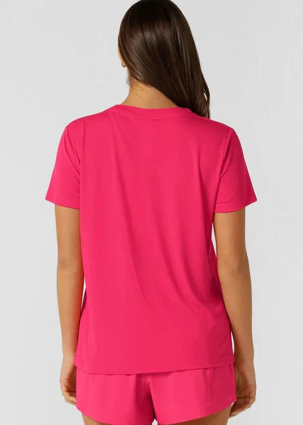 Lotus T-Shirt - Neon Raspberry
