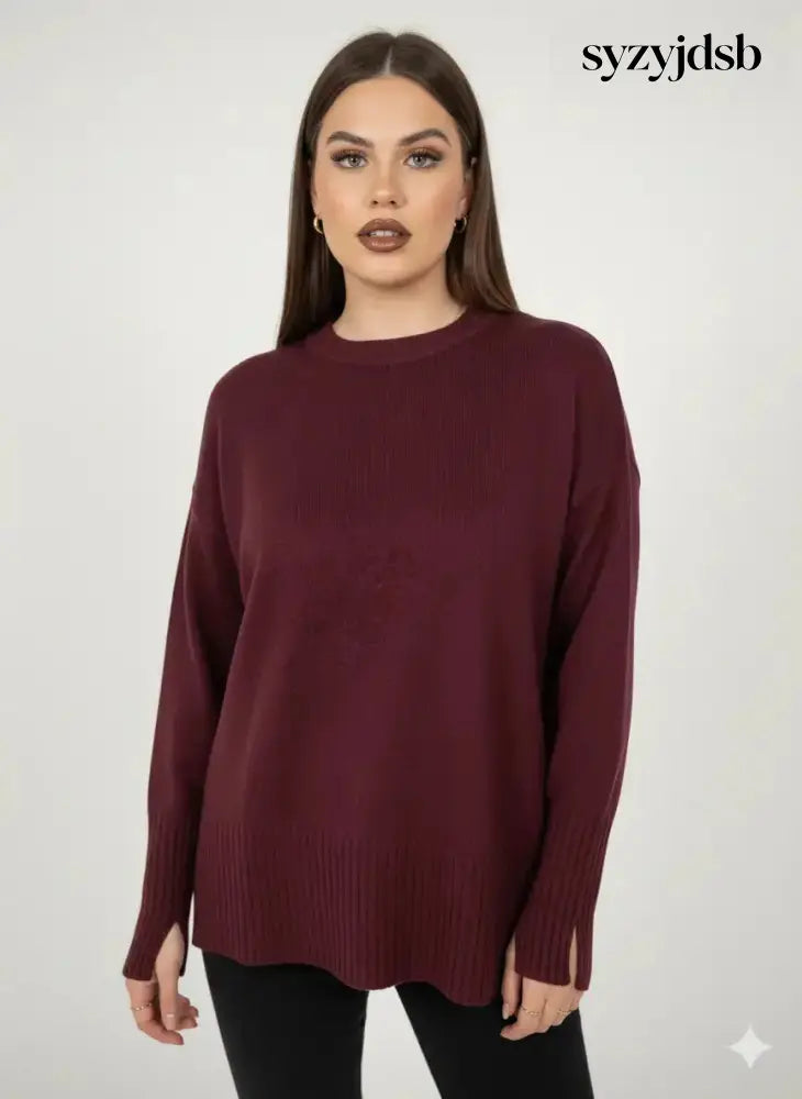 Maglia girocollo con costina alta al fondo - MAGLIA