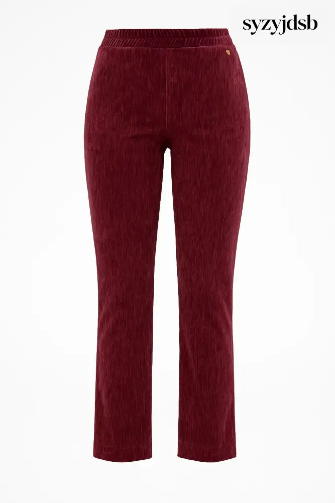 Pantalone gamba dritta in ciniglia - Bordeaux / 41 (50 IT) - PANTALONE