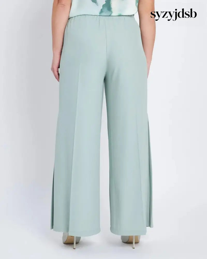 Pantalone in cady con baciapiega laterale al fondo ALOE - PANTALONE