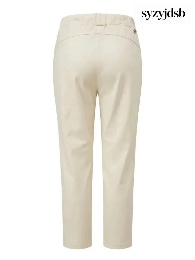 Pantalone skinny in twill di misto cotone elasticizzato tinta unita con tasche - PANTALONE