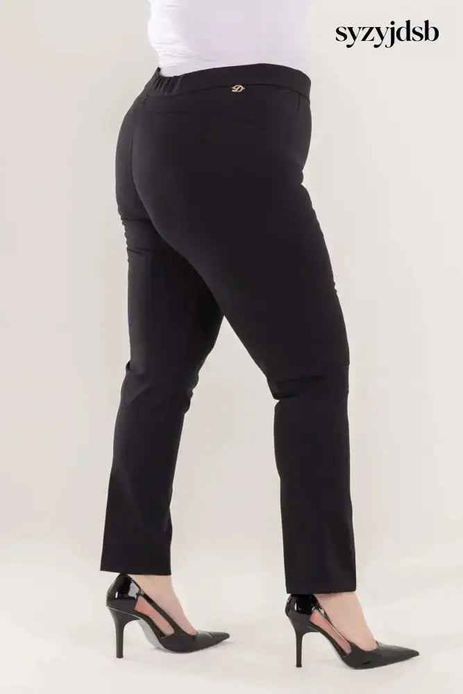Pantalone skinny in twill di misto cotone elasticizzato tinta unita con tasche - PANTALONE
