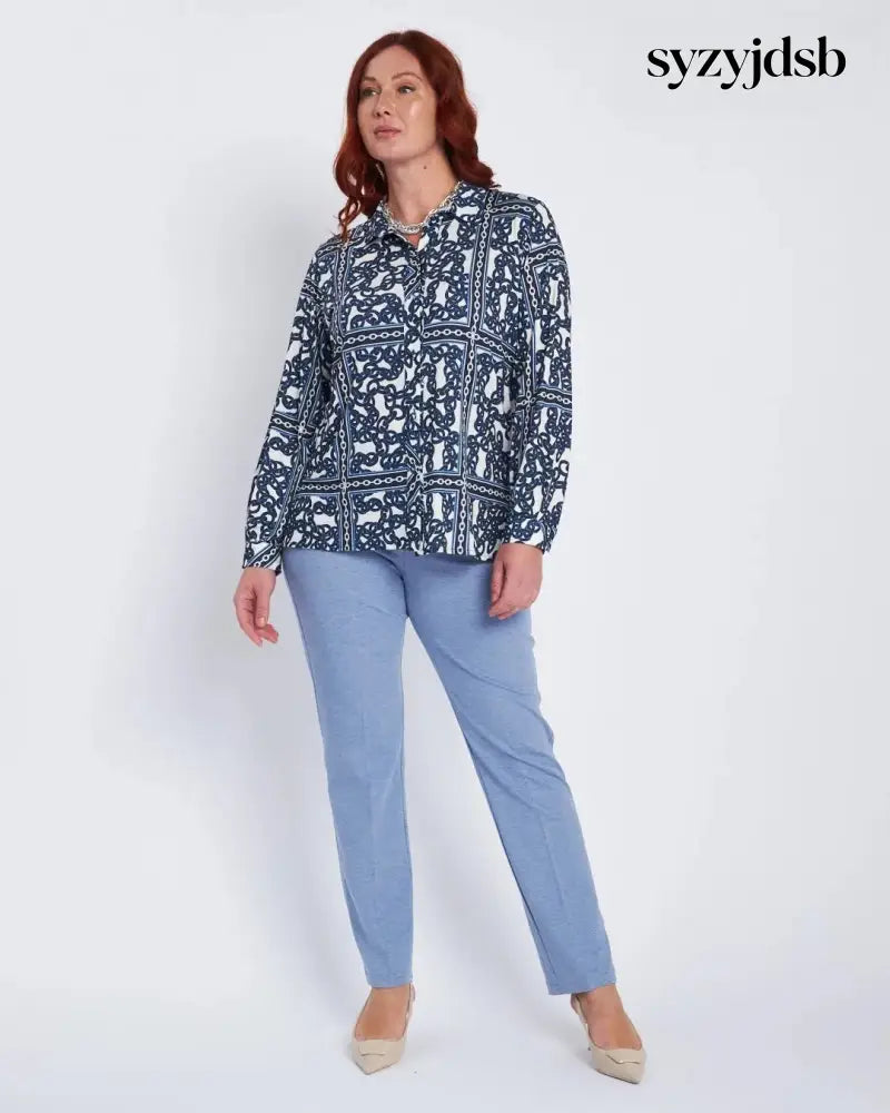 Pantalone wide leg con abbottonatura frontale DENIM - PANTALONE