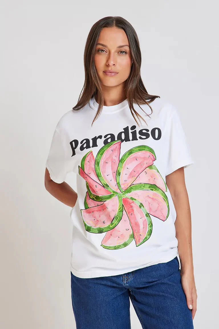 Paradiso Regular Full Length T-Shirt - White