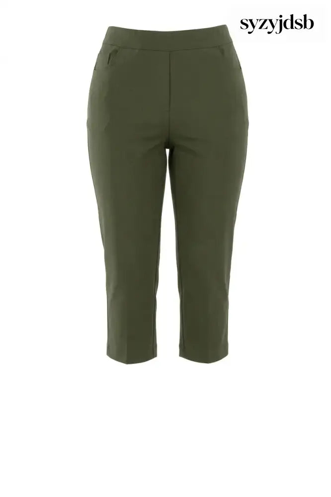 Pinocchietto cinque tasche in twill di misto cotone elasticizzato - Militare / 41 - PANTALONE