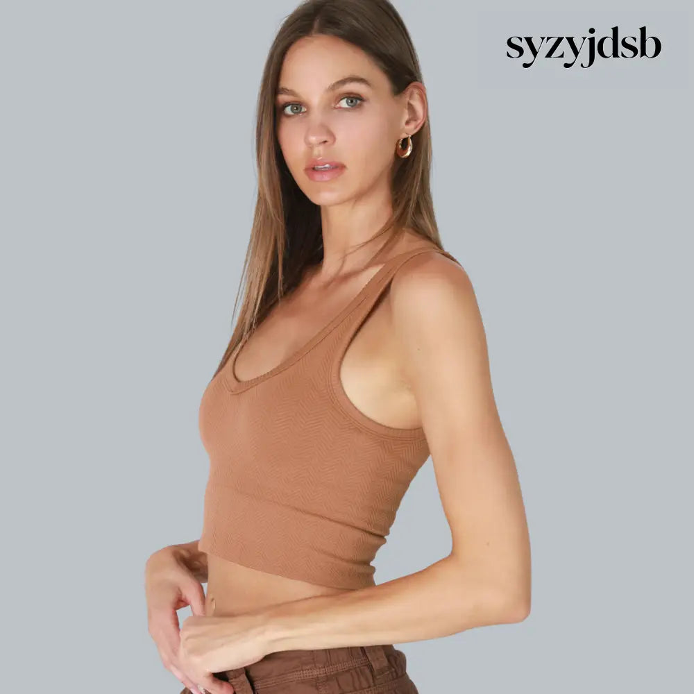 REVERSIBLE HERRINGHOME CROP TOP - MOCHA MOUSSE / One size - Top