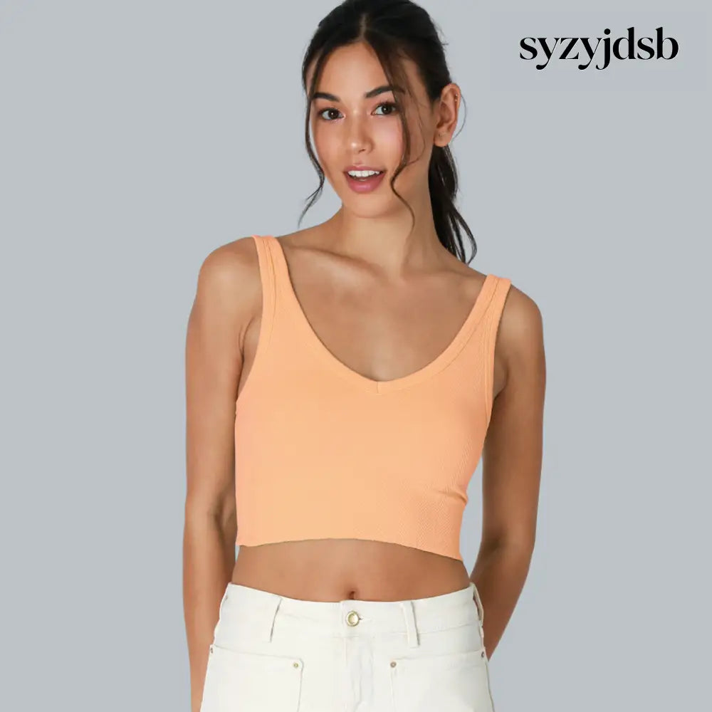 REVERSIBLE HERRINGHOME CROP TOP - PAPAYA / One size - Top