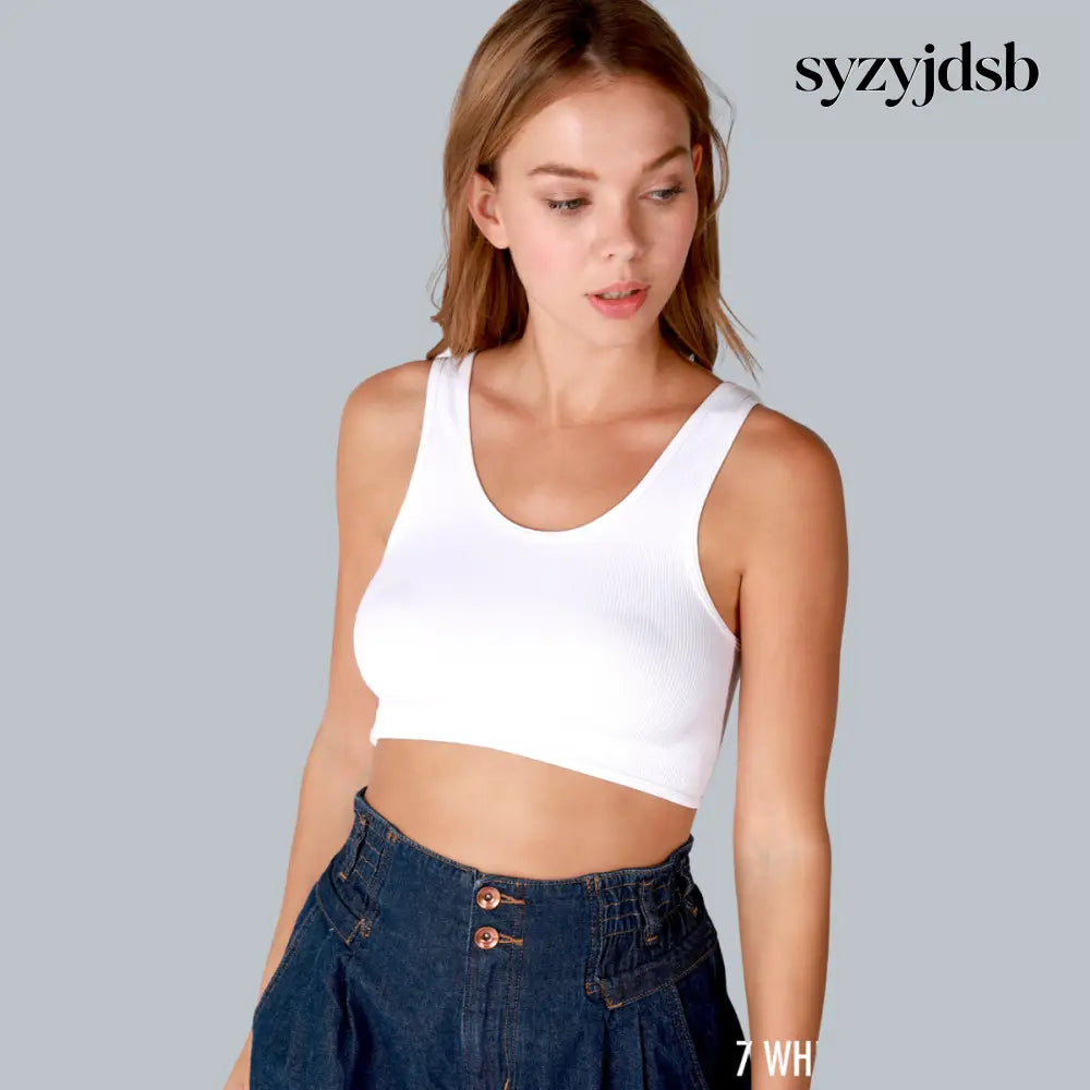 REVERSIBLE TWIST BRA TOP - WHITE / one size - Top