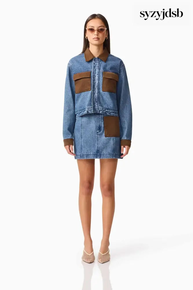 RHEA MINI SKIRT - Denim