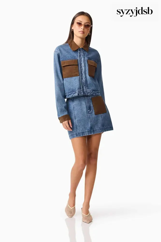 RHEA MINI SKIRT - Denim