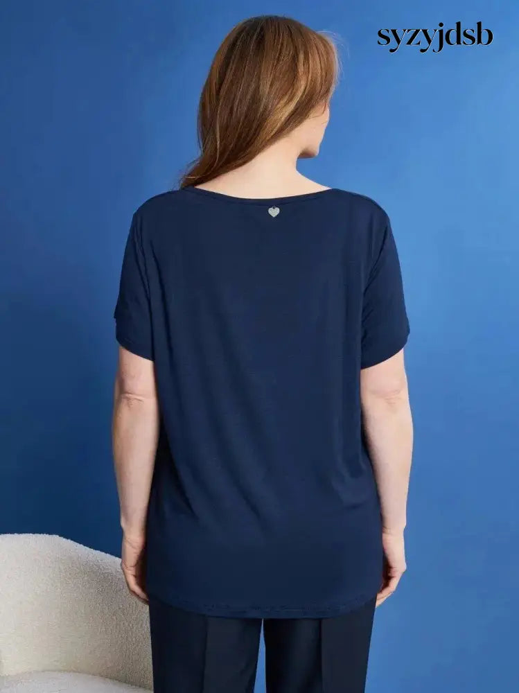 T-shirt in jersey di viscosa elasticizzata con stampa cuore - T-SHIRT