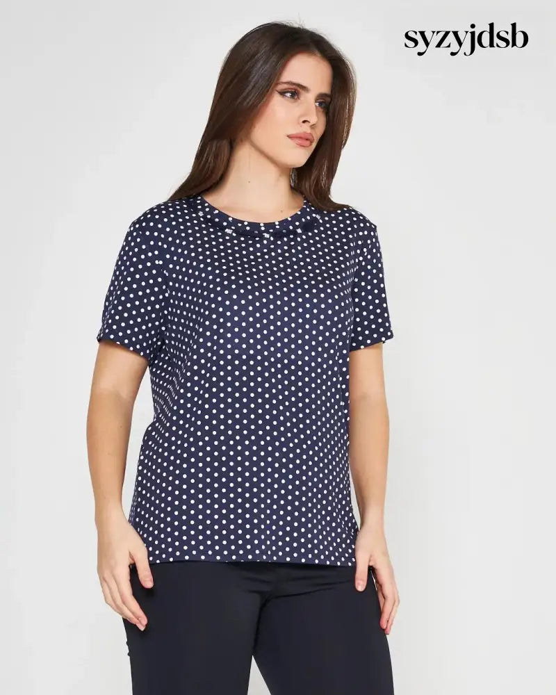 T-shirt pois BLUE NAVY - T-SHIRT