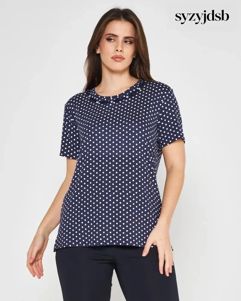 T-shirt pois BLUE NAVY - T-SHIRT