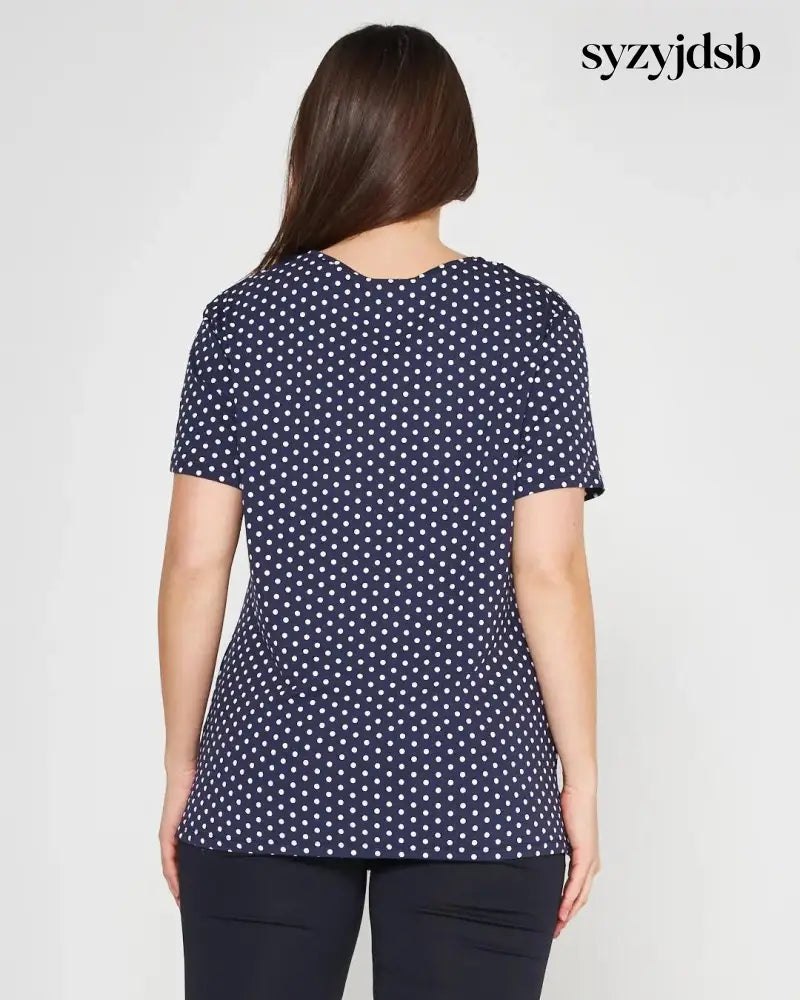 T-shirt pois BLUE NAVY - T-SHIRT