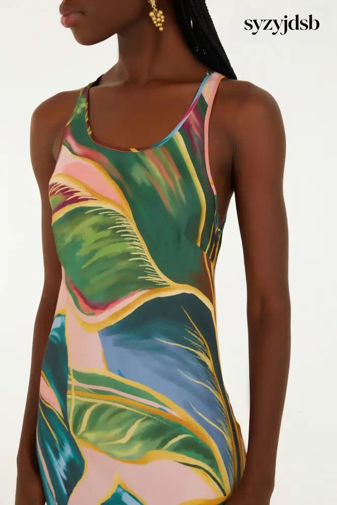 VESTIDO ENVIESADO PISCINA TROPICAL - Dress