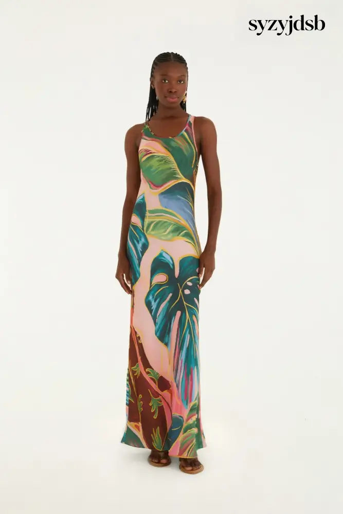 VESTIDO ENVIESADO PISCINA TROPICAL - Dress